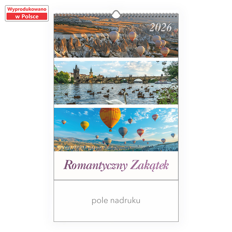 Kalendarz 13-planszowy - Romantyczny zakątek
