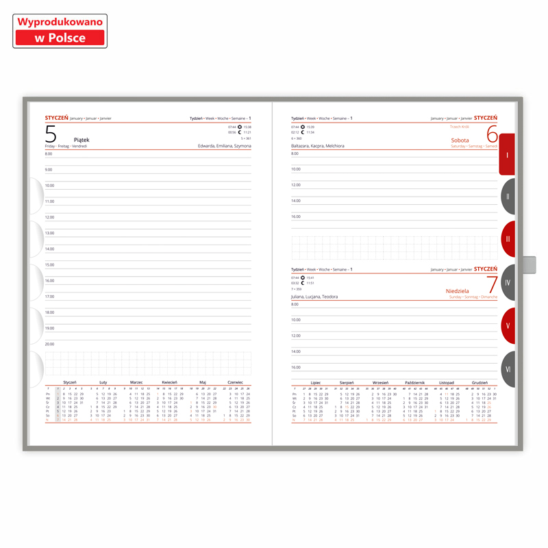 Kalendarz książkowy <b>Firmowy z gumką ~A5 Vivella</b>