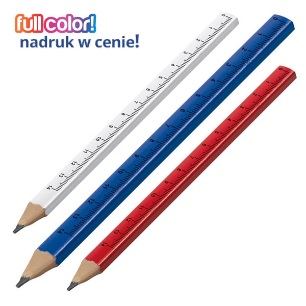 Ołówek stolarski EISENSTADT 0896, <b>z nadrukiem full color</b><strong>, komplet 50 szt.</strong>